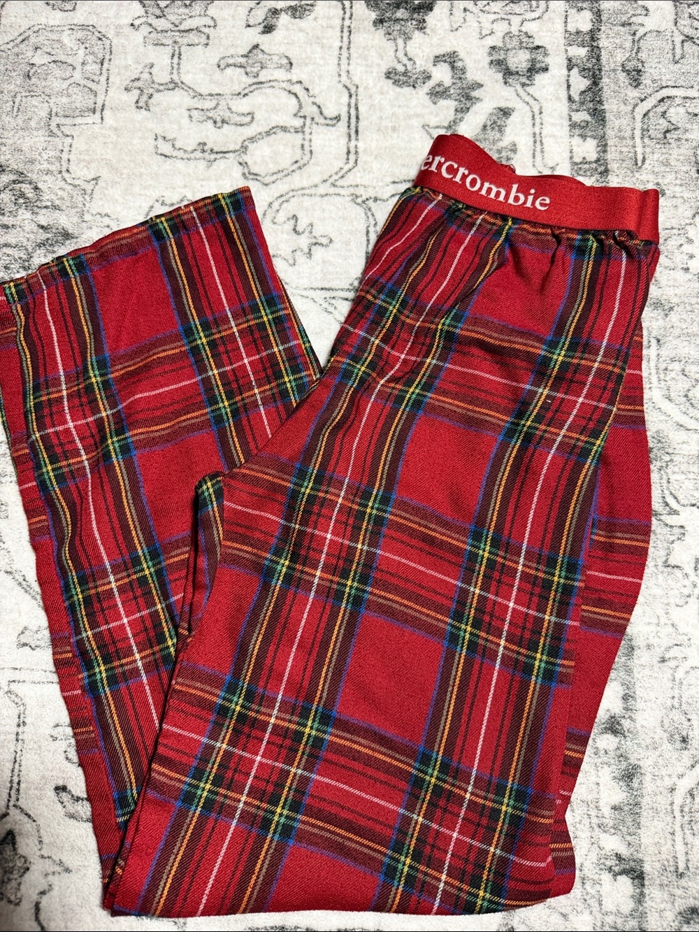 abercrombie kids Red Plaid Pajama Bottoms